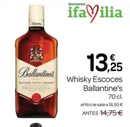 Supermercados El Jamón BALLANTINE'S Whisky Escoces oferta