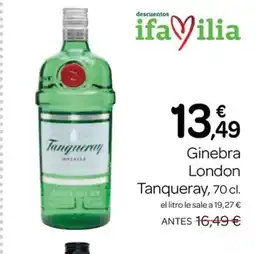 Supermercados El Jamón TANQUERAY Ginebra London oferta
