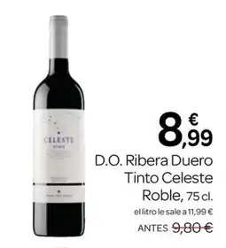 Supermercados El Jamón D.O. Ribera Duero Tinto Celeste Roble oferta