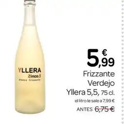 Supermercados El Jamón YLLERA 5,5 Frizzante Verdejo oferta