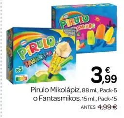 Supermercados El Jamón PIRULO Mikolápiz o Fantasmikos oferta