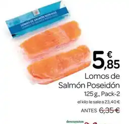Supermercados El Jamón Lomos de Salmón Poseidón oferta