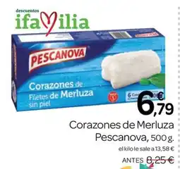 Supermercados El Jamón PESCANOVA Corazones de Merluza oferta