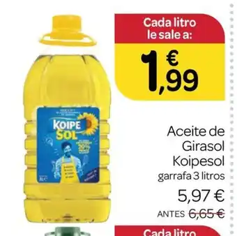 Supermercados El Jamón KOIPESOL Aceite de Girasol oferta