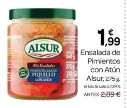 Supermercados El Jamón ALSUR Ensalada de Pimientos con Atún oferta