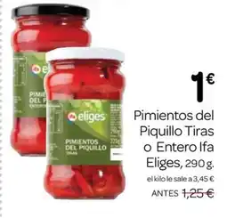 Supermercados El Jamón IFA ELIGES Pimientos del Piquillo Tiras o Entero oferta