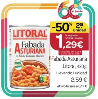 Supermercados El Jamón LITORAL Fabada Asturiana oferta