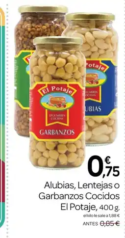 Supermercados El Jamón EL POTAJE Alubias, Lentejas o Garbanzos Cocidos oferta