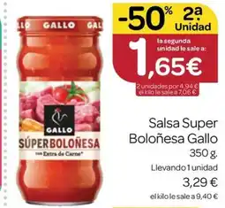 Supermercados El Jamón GALLO Salsa Super Boloñesa oferta
