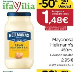 Supermercados El Jamón HELLMANN'S Mayonesa oferta