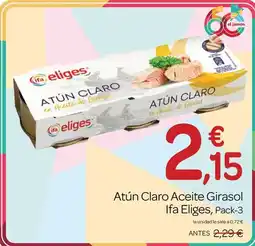 Supermercados El Jamón IFA ELIGES Atún Claro Aceite Girasol oferta