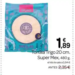 Supermercados El Jamón SUPER MEX Tortilla Trigo oferta