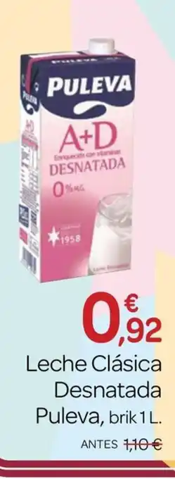 Supermercados El Jamón PULEVA Leche Clásica Desnatada oferta