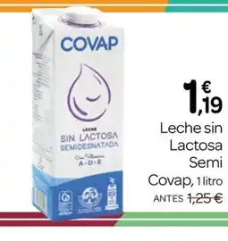 Supermercados El Jamón COVAP Leche sin Lactosa Semi oferta
