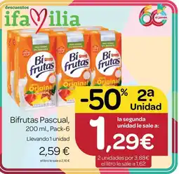 Supermercados El Jamón BIFRUTAS Pascual oferta