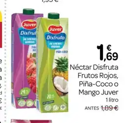 Supermercados El Jamón JUVER Néctar Disfruta Frutos Rojos, Piña-Coco o Mango oferta
