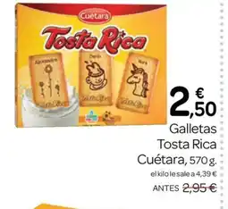 Supermercados El Jamón Galletas Tosta Rica Cuétara oferta