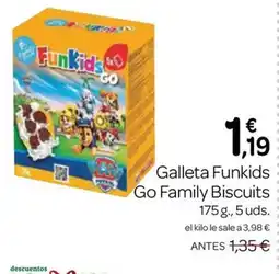 Supermercados El Jamón FAMILY BISCUITS Galleta Funkids oferta