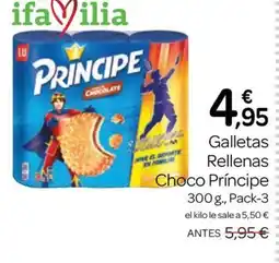 Supermercados El Jamón PRINCIPE Galletas Rellenas Choco oferta