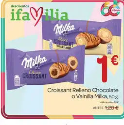 Supermercados El Jamón MILKA Croissant Relleno Chocolate o Vainilla oferta