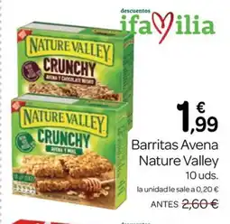Supermercados El Jamón NATURE VALLEY Barritas Avena oferta