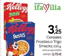 Supermercados El Jamón Cereales Frosties o Trigo Smacks oferta