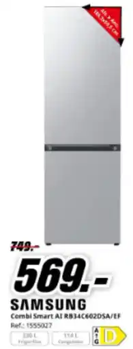 MediaMarkt SAMSUNG Combi Smart AI RB34C602D5A/EF oferta