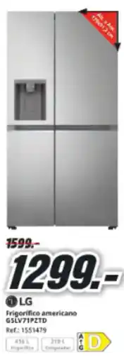 MediaMarkt 1LG Frigorifico americano GSLV71PZTD oferta