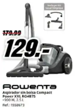 MediaMarkt ROWENTA Aspirador sin bolsa Compact Power XXL RO4875 oferta