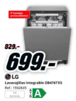 MediaMarkt LG Lavavajillas integrable DB476TXS oferta
