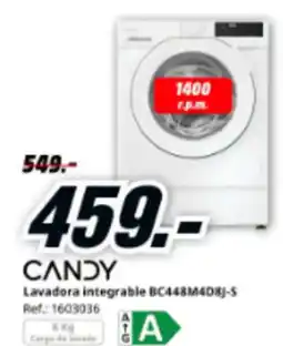 MediaMarkt CANDY Lavadora integrable BC448M4D8)-S oferta
