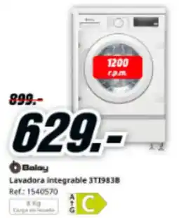 MediaMarkt BALAY Lavadora integrable 3719838 oferta