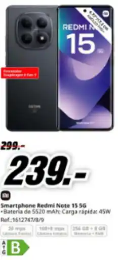 MediaMarkt Smartphone Redmi Note 15.56 oferta