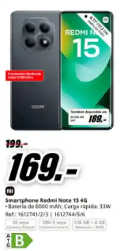MediaMarkt Smartphone Redmi Note 15 4G oferta