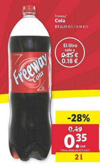 Lidl Refresco de cola freeway oferta