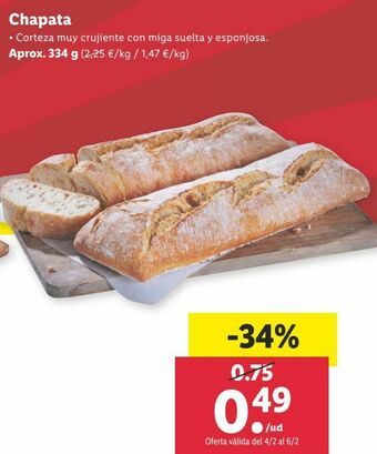 Lidl Chapata oferta