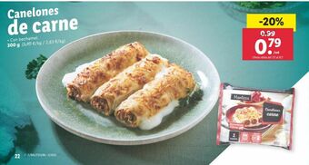 Lidl Canelones de carne oferta