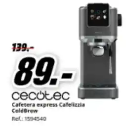 MediaMarkt CECOTEC Cafetera express Cafelizzia Cold Brew oferta