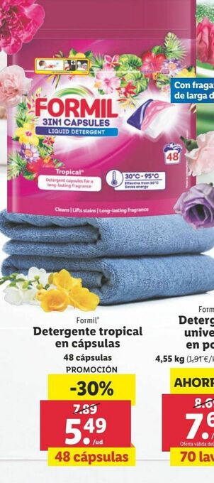 Lidl Detergente en cápsulas formil oferta