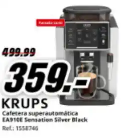 MediaMarkt KRUPS Cafetera superautomática EA910E Sensation Silver Black oferta