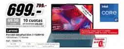 MediaMarkt LENOVO Portátil IdeaPad Slim 3 15IRH10 oferta