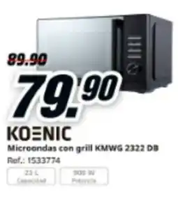 MediaMarkt KOENIC Microondas con grill KMWG 2322 DB oferta