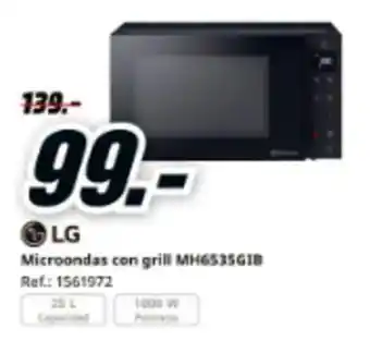 LG Microondas con grill MH6535GIB