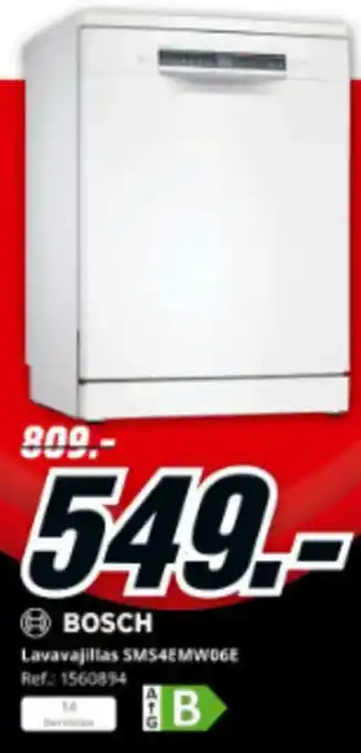 MediaMarkt BOSCH Lavavajillas SMS4EMW06E oferta