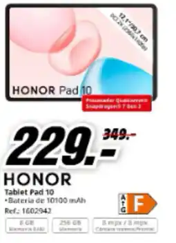 MediaMarkt HONOR Tablet Pad 10 oferta