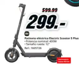 MediaMarkt Patinete eléctrico Electric Scooter 5 Plus oferta