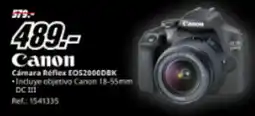 MediaMarkt CANON Cámara Réflex EOS2000DBK oferta