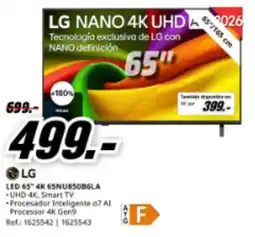 MediaMarkt LG LED 65" 4K 65NU850B6LA UHD 4K, Smart TV oferta