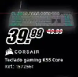 MediaMarkt CORSAIR Teclado gaming K55 Core oferta