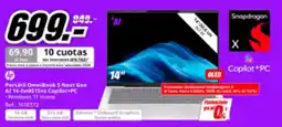MediaMarkt HP Portátil OmniBook 5 Next Gen AI 14-he0015ns Copilot+PC oferta